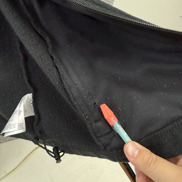 (Hole)Columbia Full Zip Black Fleece Jacket Women’s Top 1X Zipper Pockets - Picture 8 of 10